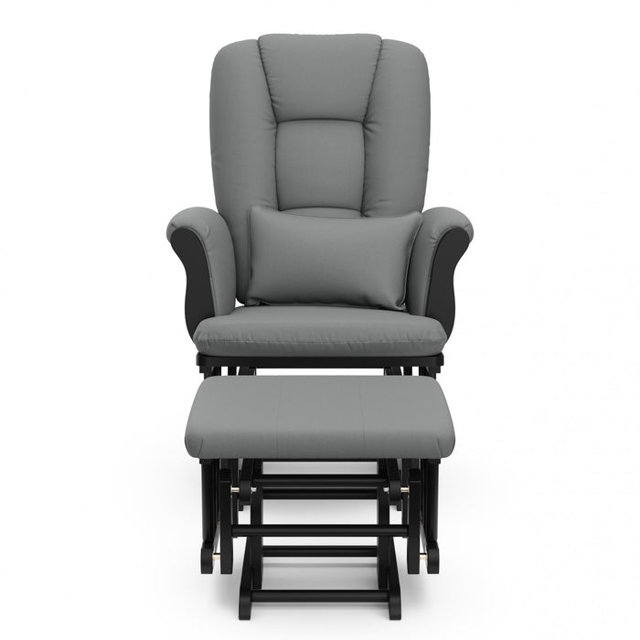 Storkcraft Tuscany Fauteuil bercant et pouf - Blanc avec gris