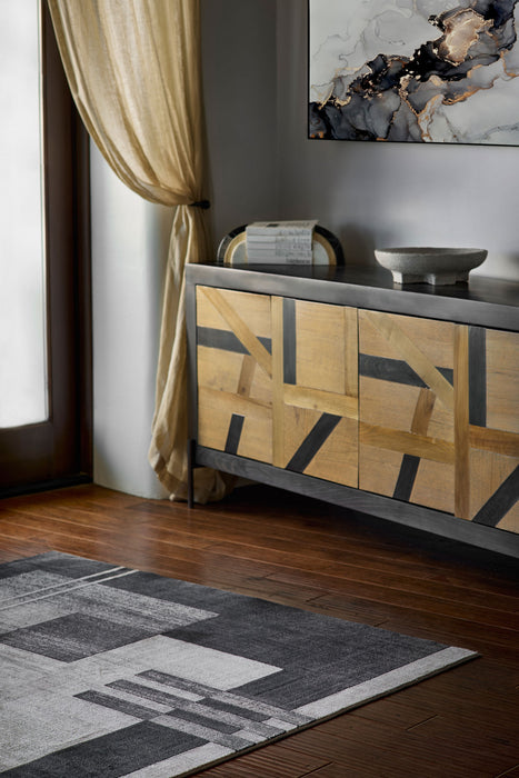 Tapis Contemporain Sorelle 7'9\" x 9'10\" en Gris