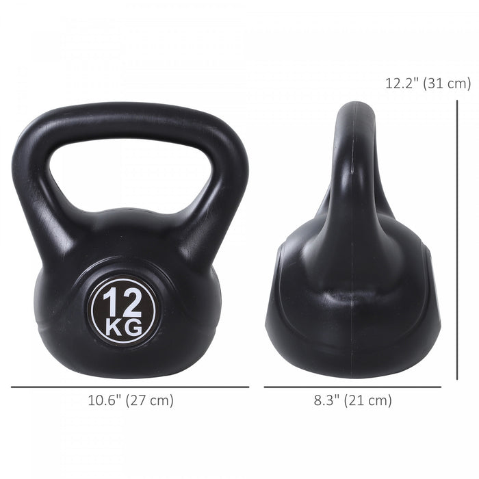 Soozier Kettlebell de fitness 26 lb, poids d'exercice en plastique