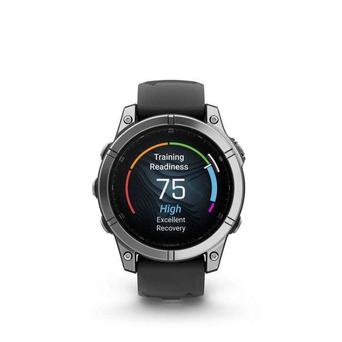  Stainless Steel With Black Silicone Band