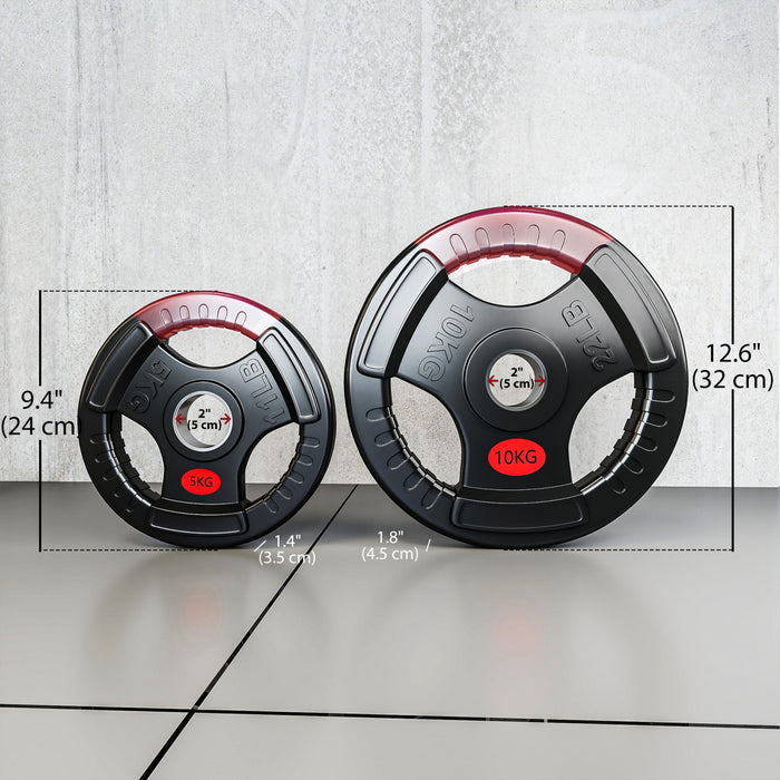 Soozier Ensemble de Plaques de Poids de 2\", 2 x 11 lb, 2 x 22lb