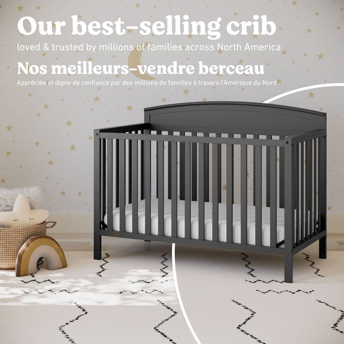 Graco Benton Lit de bebe convertible 5-en-1 - Gris