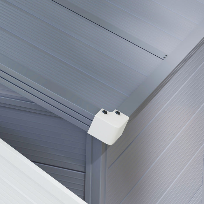 Outsunny Abri De Jardin 8' X 6' Porte A Loquet, Bouches D'aeration, Gris