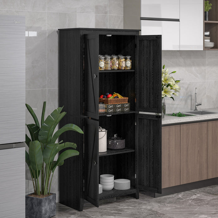 HOMCOM Garde-manger de cuisine autoportant de 72 po, armoire de buffet
