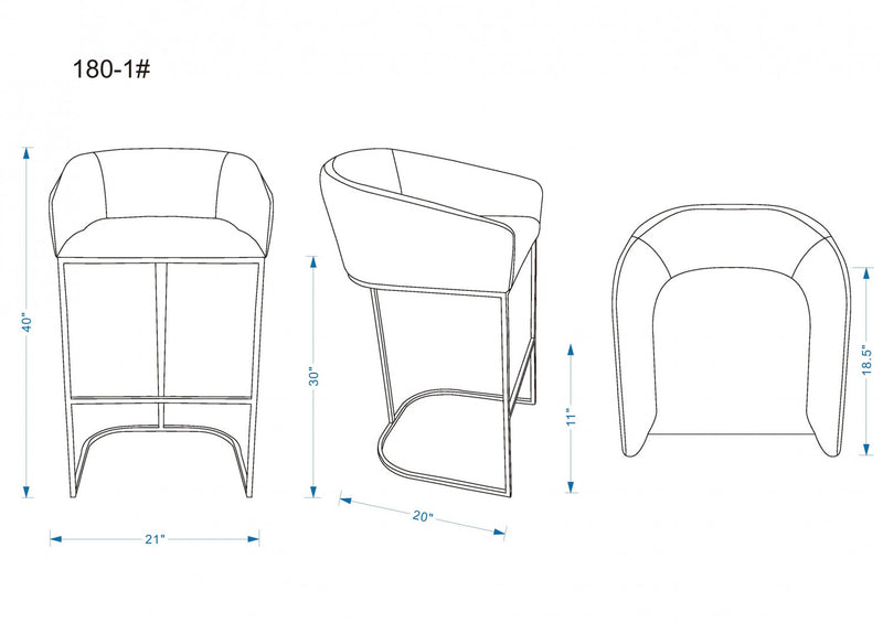 Tabouret de bar rembourre en metal style mid-century moderne Louvre, creme - Lot de 3
