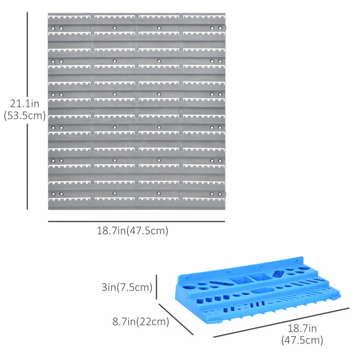 Durhand Organisateur D'outils Mural 54 Pieces Avec 50 Crochets