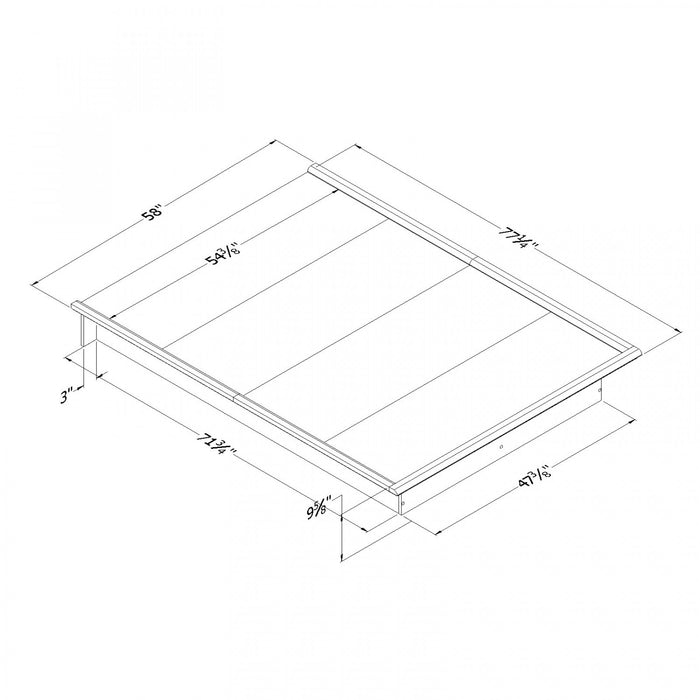 Step One Lit Plateforme - Blanc Solide
