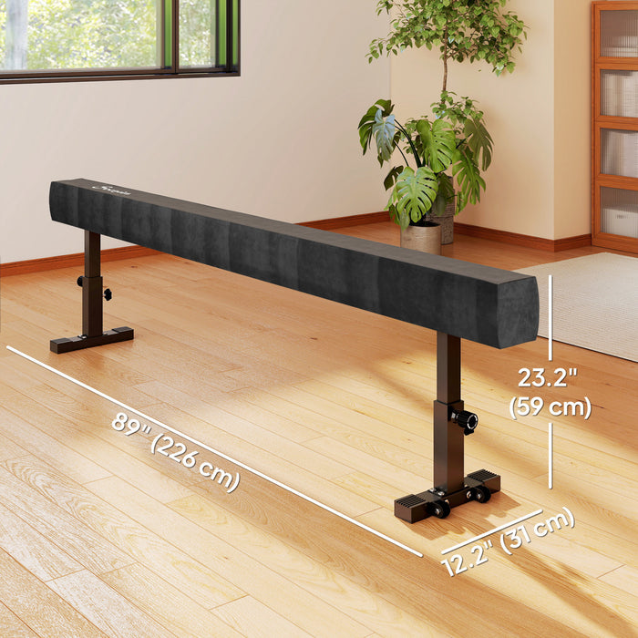 Soozier Poutre d'equilibre reglable avec roues pour 6+ ans