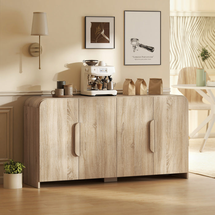 HOMCOM Buffet Moderne de 62\" avec Portes a Fermeture Douce