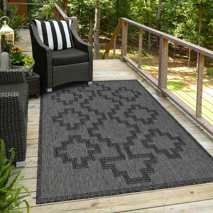Tapis Transitionnel Esina 5'3\" x 7'0\" en Gris
