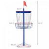 Soozier 24-Chain Portable Practice Basket for Disc Golf Target Stand Easy Assembly & Lightweight Basket w/ Carry Bag, Dark Blue