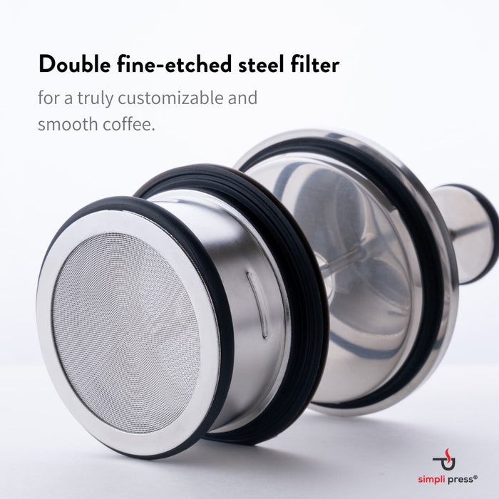 Cafetière à piston Simpli Press écologique et de qualité supérieure - SIM-340-BLA