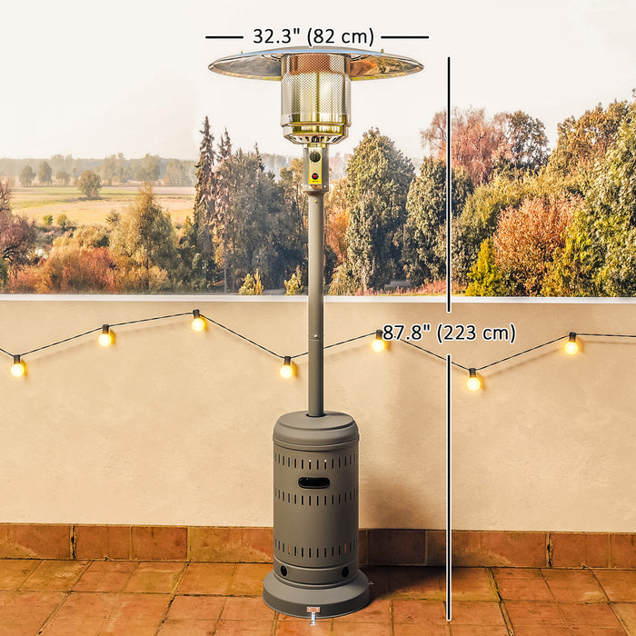 Outsunny Chauffage d'exterieur au propane 48 000 BTU, gris
