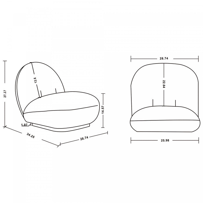 Fauteuil lounge moderne Edina en boucle blanc - Lot de 2