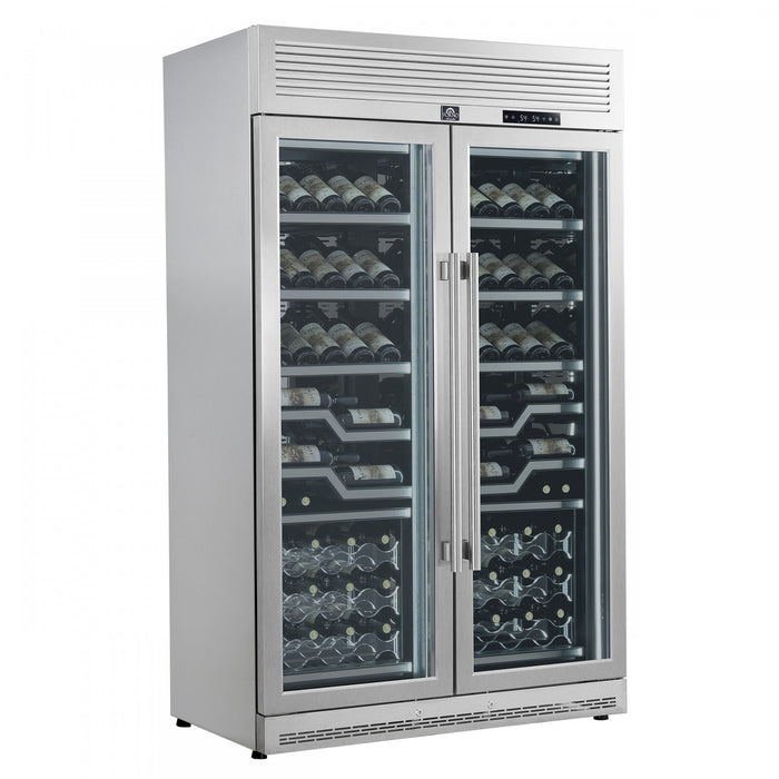 Cave a vin Abruzzo de 48\" double zone, capacite de 102 bouteilles, 24 pi³, en acier inoxydable-FWCDR6611-48S