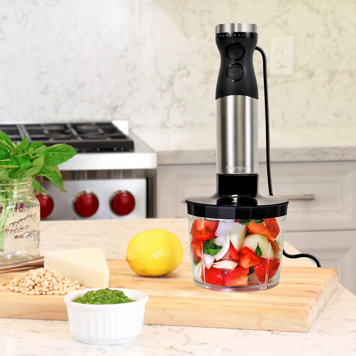 Mélangeur main Kenmore avec hachoir, fouet et récipient - KKIBC5SS