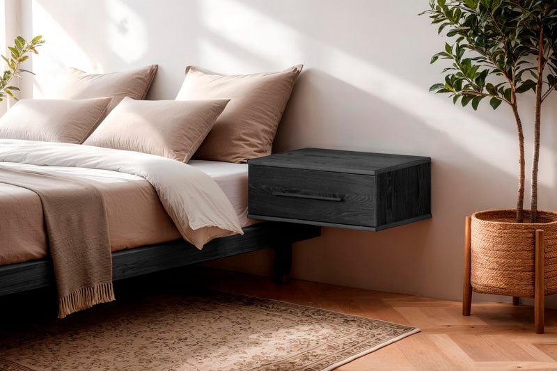 Primo Ensemble De 2 Tables De Chevet Flottantes 1 Tiroir - Chene Noir