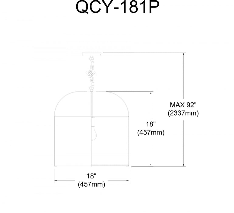 Luminaire suspendu Quincy de Dainolite avec abat-jour blanc, fini noir mat et 1 ampoule