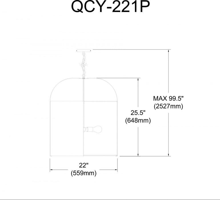 Luminaire suspendu Quincy de Dainolite avec abat-jour blanc, fini noir mat et 3 ampoules