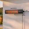 Outsunny 1500 W Wall Mounted Electric Patio Heater Outdoor Heater, Black