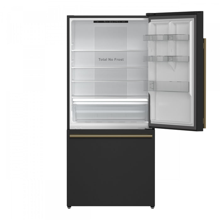 Refrigerateur Milano Espresso de 31 po avec congelateur inferieur, noir, 17,2 pi³ – FFFFD1785-31BLK