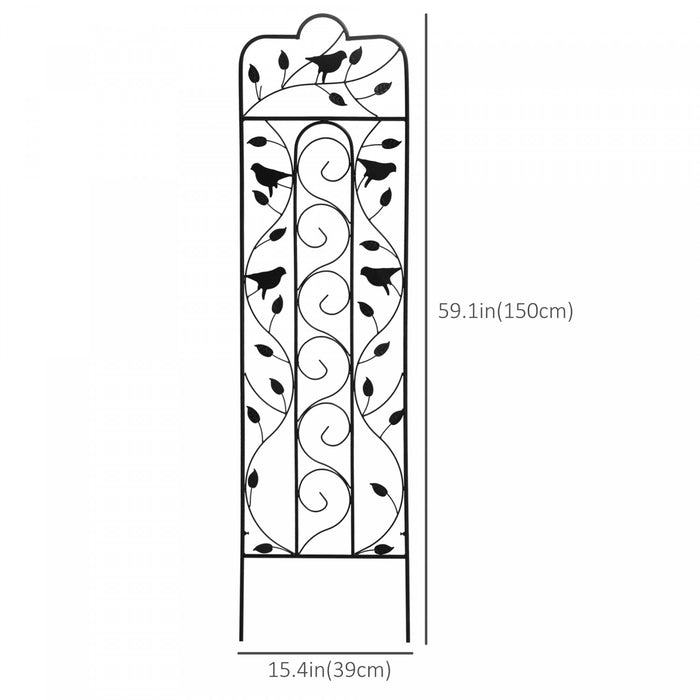 Outsunny Treillis De Jardin Pour Plantes Grimpantes, Lot De 2, 59\" De Haut