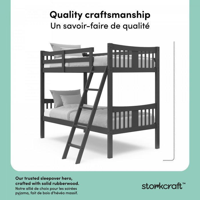 Lit superpose Storkcraft Caribou simple sur simple – Gris