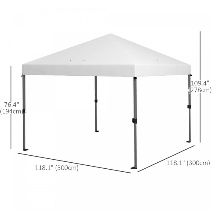 Outsunny Tente Pop Up Ajustable Avec Sac A Roulettes A Poussoir 1 Bouton