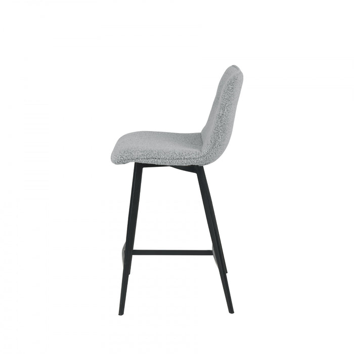 Tabouret de bar Corbin rembourre gris moyen (ens. de 2)