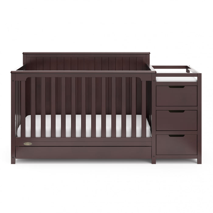 Graco Hadley Lit de bebe convertible 5-en-1 avec table a langer et tiroir - Espresso