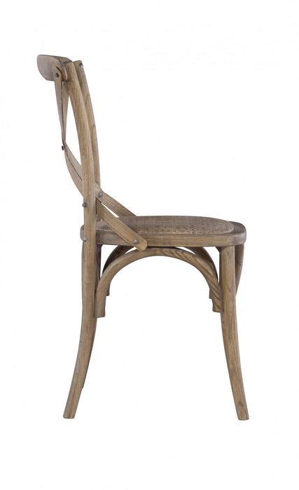 Chaise d’appoint de salle à manger Bentwood grise - ensemble de 2