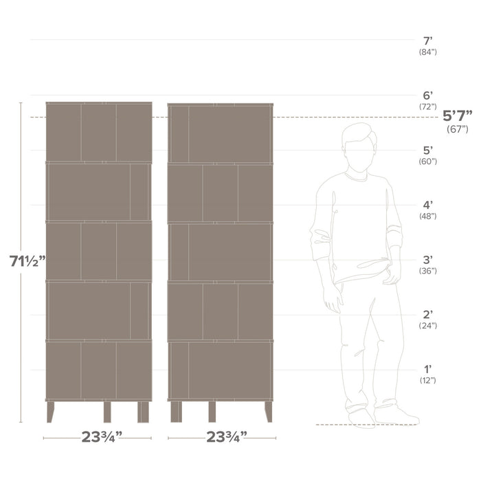 Bibliothèque en coin Nordik de Prepac - blanche