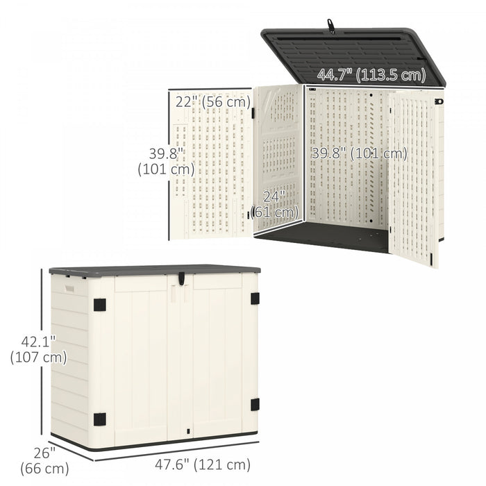 Outsunny Armoire De Rangement De 185 Gallons Avec Et Portes Verrouillables