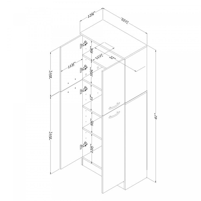 Garde-manger Axess - blanc solide