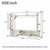 Zara 65 Inch Wall-Mounted TV Unit Set with Display Shelves, White | Zara Ensemble Meuble TV Mural 65 po avec Etageres d'Exposition, Blanc