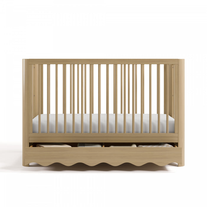 Storkcraft Casablanca Lit de bebe convertible 5-en-1 de luxe avec tiroir - Bois clair