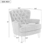 Arcadia Vintage-Inspired Lounge Chair with Nailhead Trim and Curved Backrest, Navy Blue | Arcadia Fauteuil de Salon d'Inspiration Vintage a Clous Decoratifs et Dossier Courbe, Bleu Marine