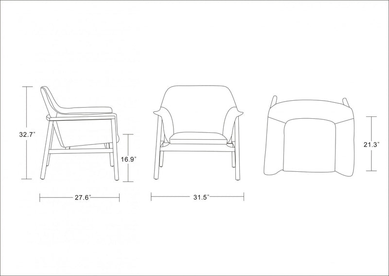Fauteuil d’appoint Miller style milieu du siecle en tissu lin orange brule – Lot de 2