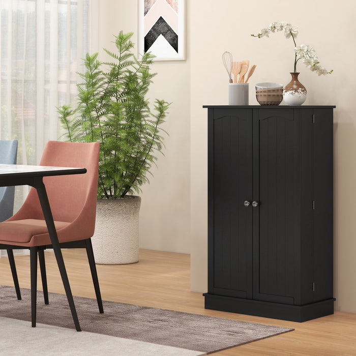 HOMCOM Armoire de rangement avec etageres a 5 niveaux, 12 etageres a epices