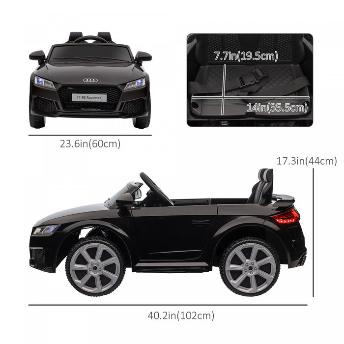 Aosom Voiture A Chevaucher 6v Sous Licence Officielle Vehicule Alimente Par Batterie Cadeau Parfait Pour Les Enfants Avec Telecommande, Roue De Suspension, Vitesse Reglable, Noir