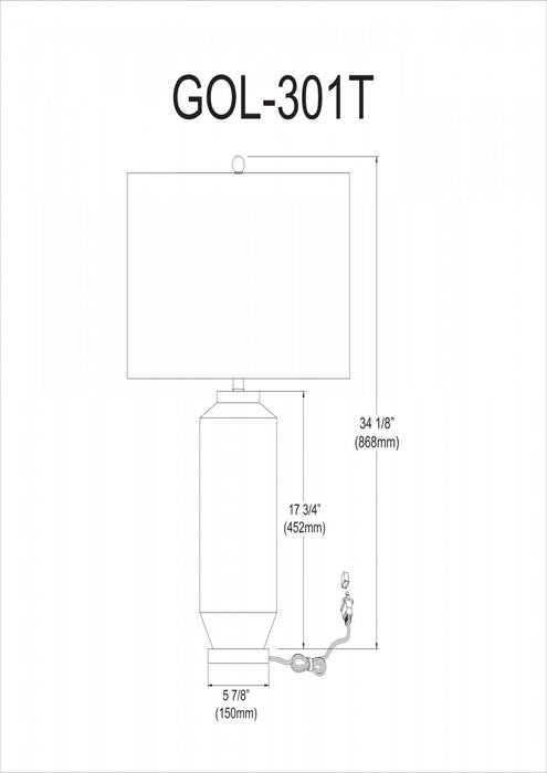 Très grande lampe de table Goliath de Dainolite en céramique, avec abat-jour cylindrique, fini blanc et 1 ampoule