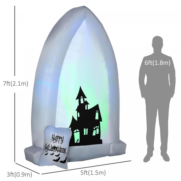 Homcom Tombe Chassee D'halloween Gonflable De 7 Pieds