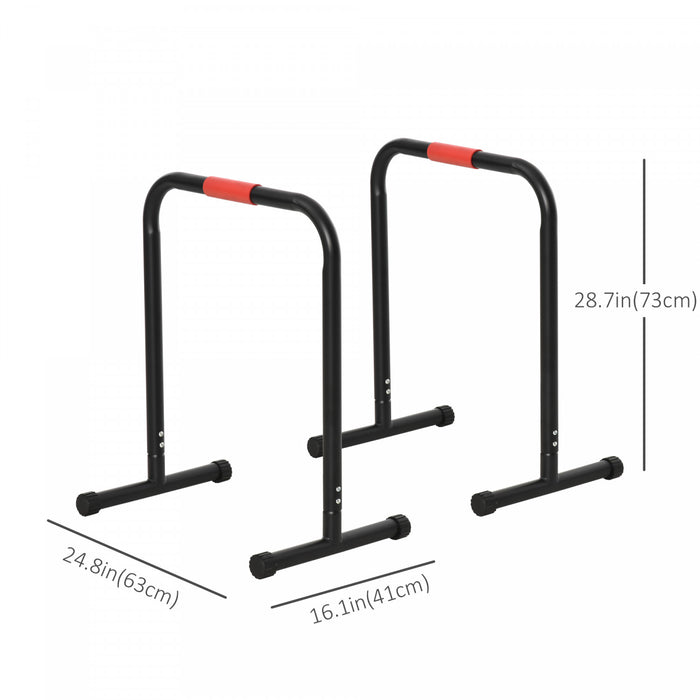 Soozier Lot De 2 Barres De Dips, Station De Traction Pour Entrainement Complet Du Corps, Salle De Gym A Domicile, Noir