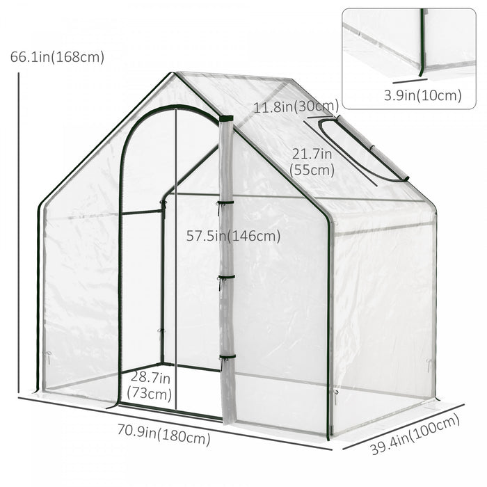 Outsunny Mini Serre De Jardin 6 X 3,3 X 5,5 Pieds