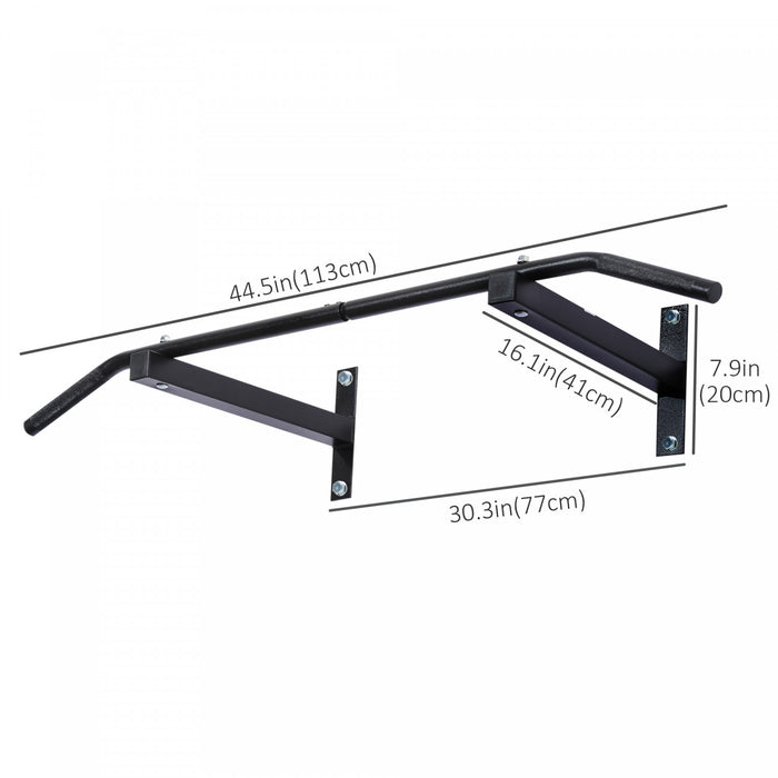 Soozier Barre De Traction Murale Pour Le Haut Du Corps Entrainement Traction Maison Gym Exerciseur Noir