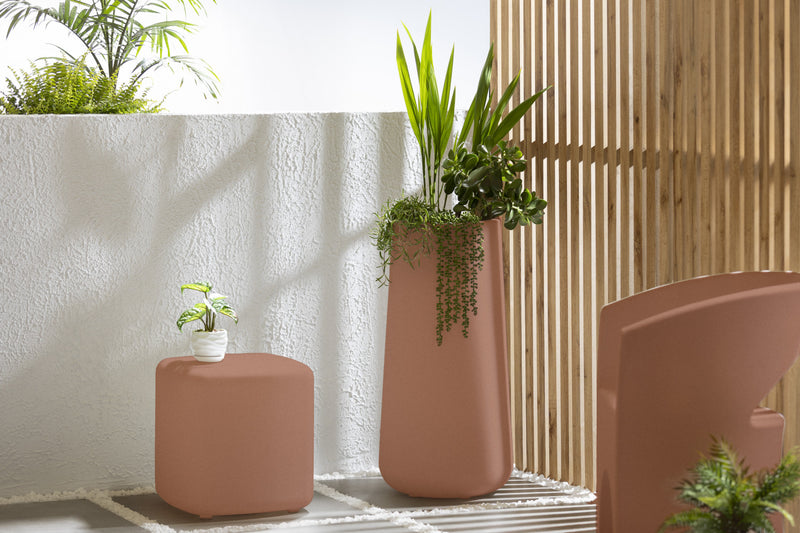 Cache-pot haut Dalya pour l'extérieur - Terra Cotta