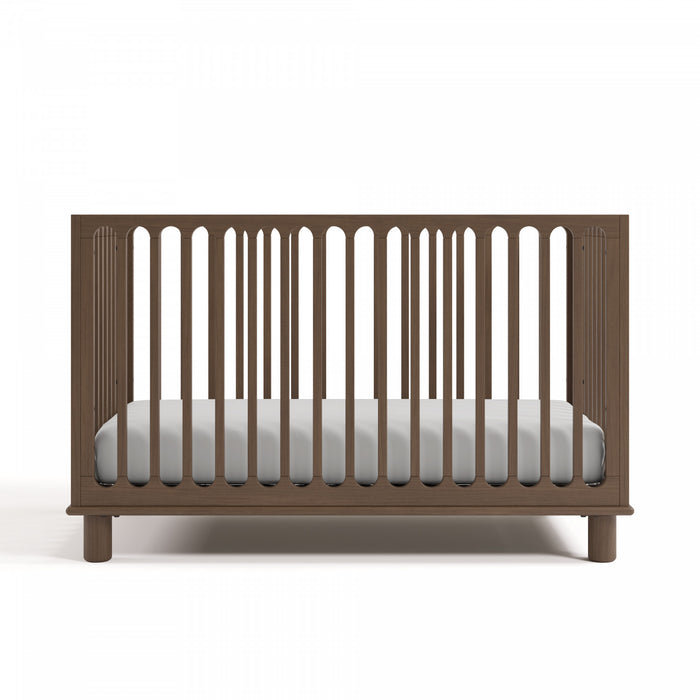 Storkcraft Sicily Lit de bebe convertible 3-en-1 de luxe avec barriere de securite pour tout-petit incluse - Noisette