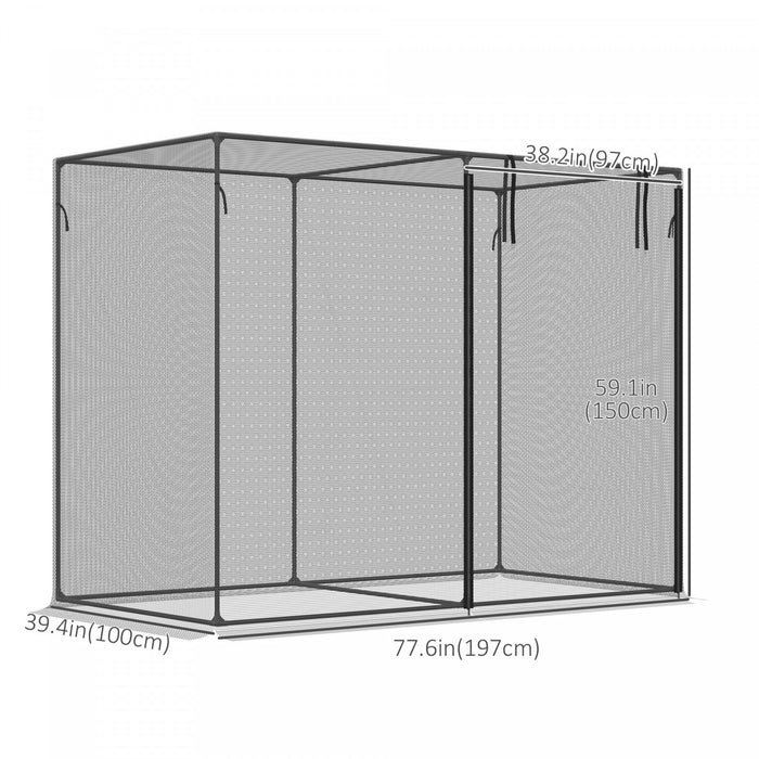 Outsunny Cage De Culture 6 X 3 Pieds, Noir
