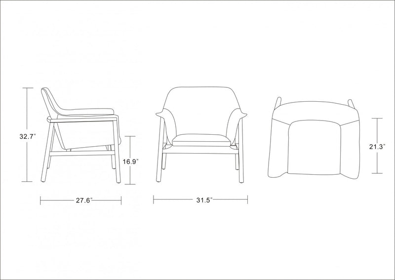 Fauteuil d’appoint Miller style milieu du siecle en tissu lin gris – Lot de 2