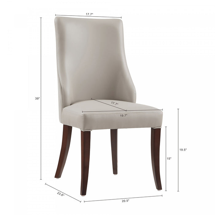 Ensemble de 8 chaises de salle a manger Connie Modern en gris clair